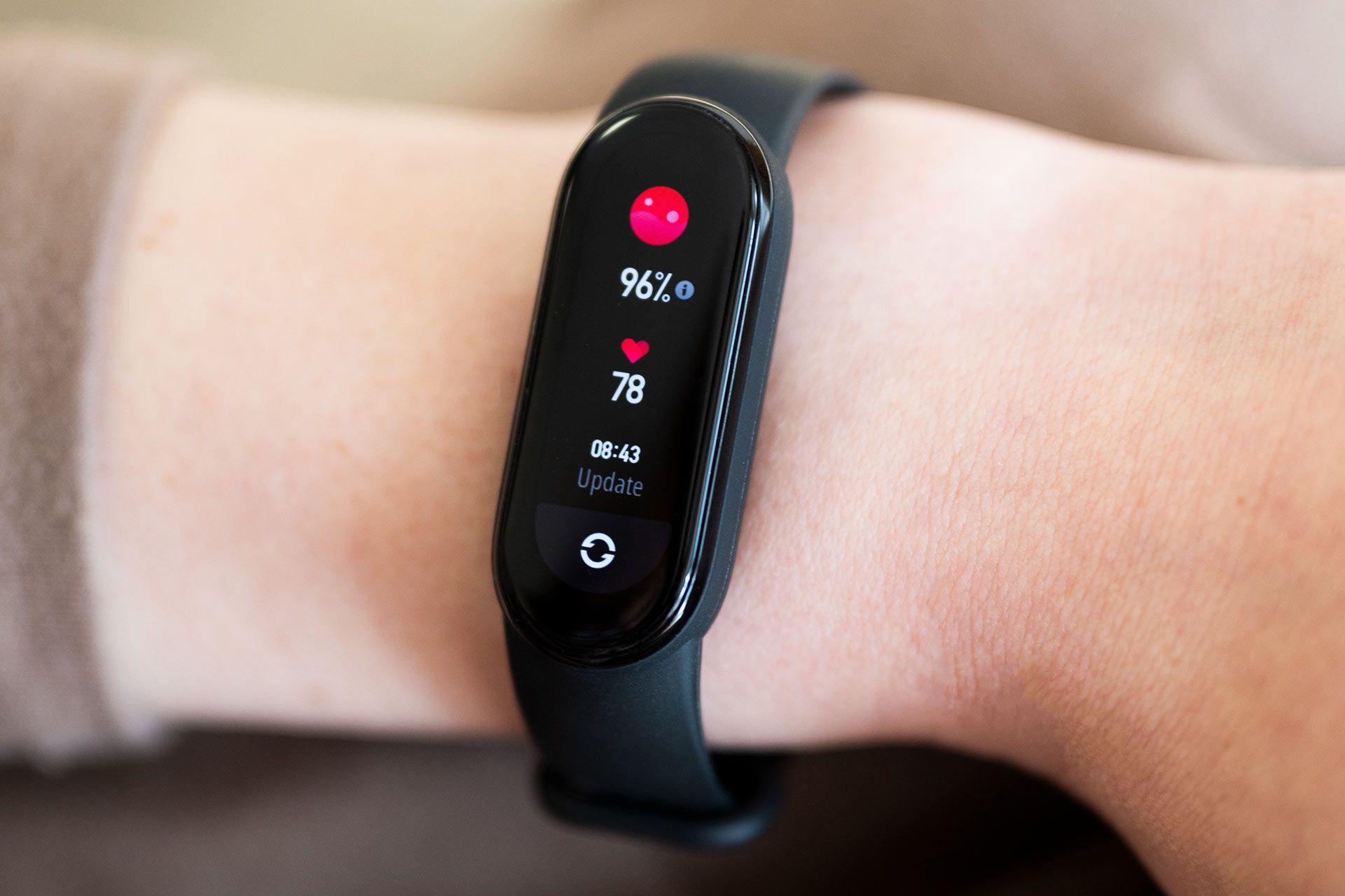Xiaomi Mi Band 6 - pomiar saturacji