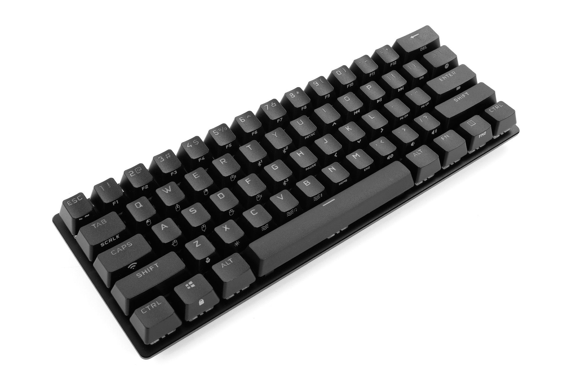 Corsair K70 RG Pro Mini Wireless - czcionka i oznaczenia skrótów klawiszowych