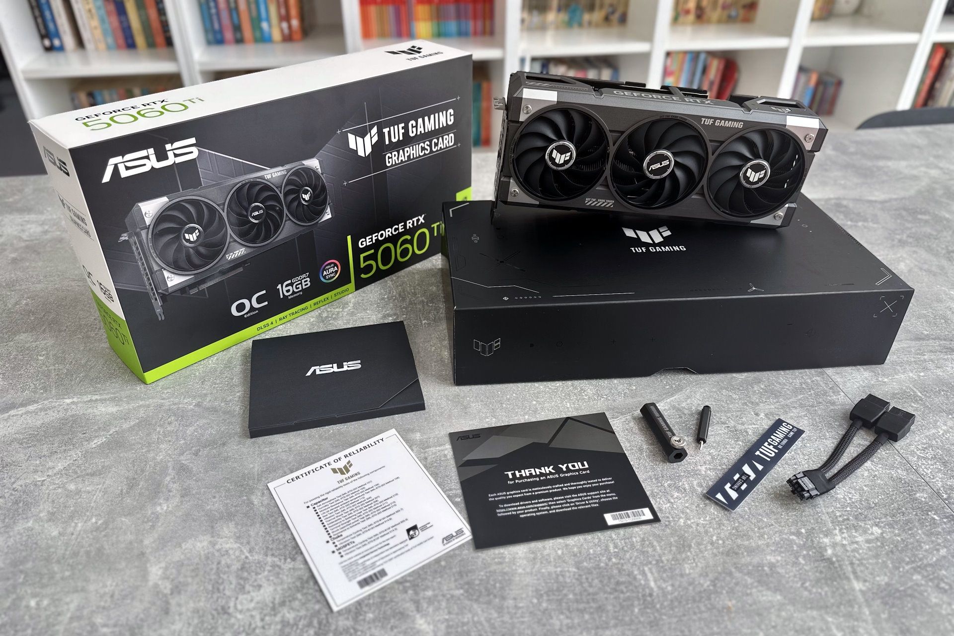 ASUS GeForce RTX 5060 Ti TUF Gaming OC TUF Gaming OC- zawartość zestawu