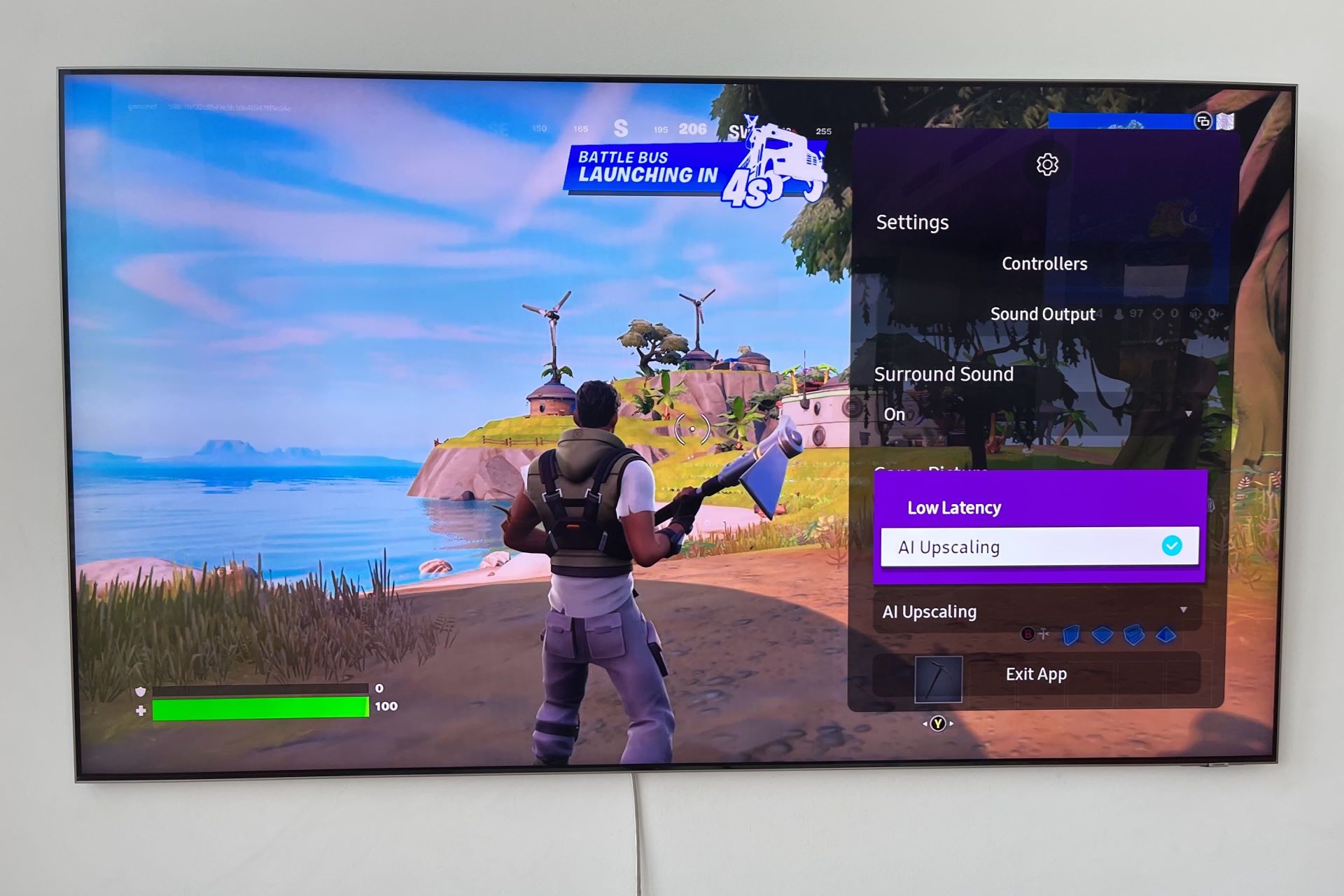 Samsung Neo QLED 65QN95B - ustawienia trybu gry w trakcie streamingu