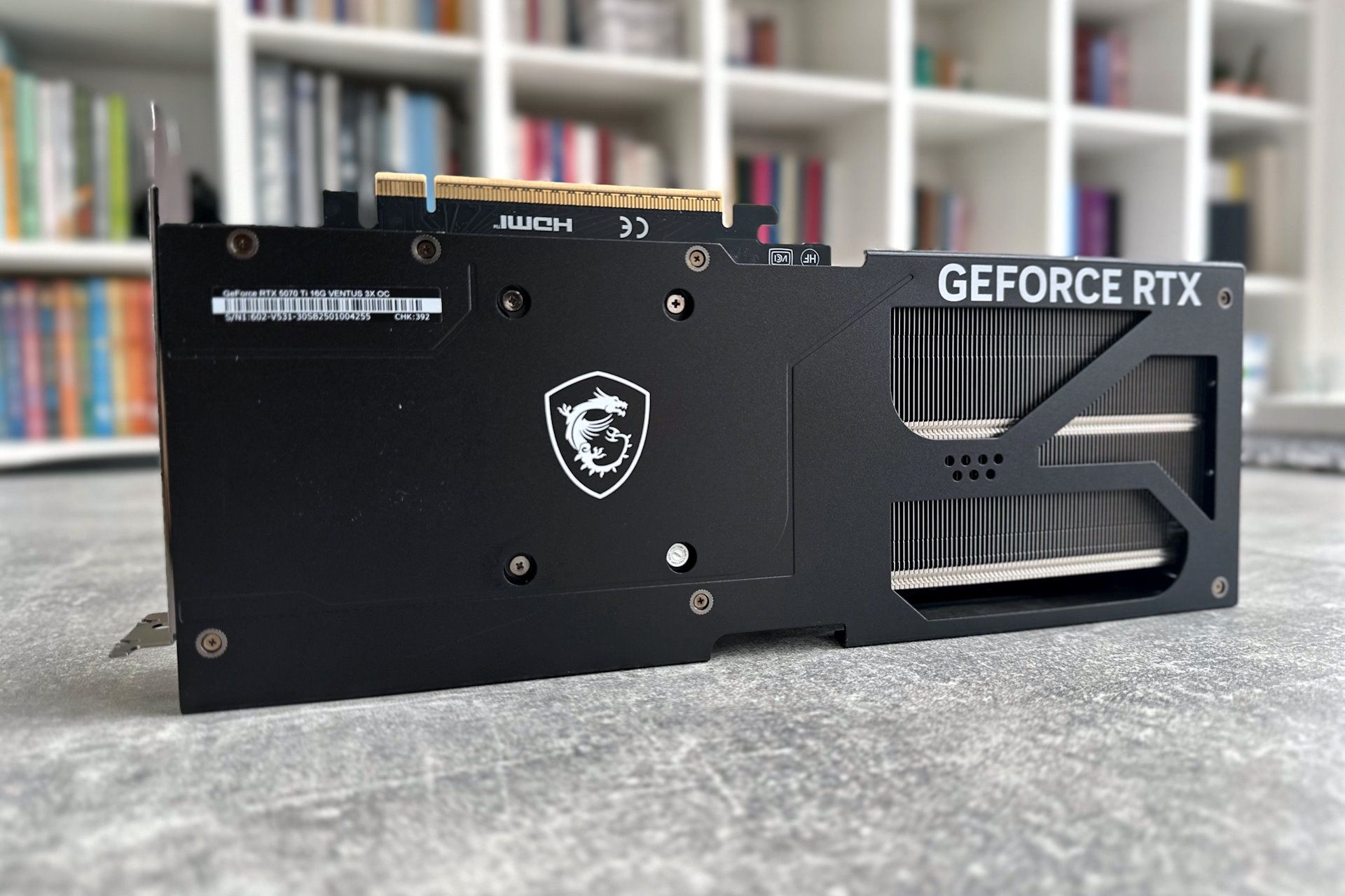 MSI GeForce RTX 5070 Ventus 3X - backplate