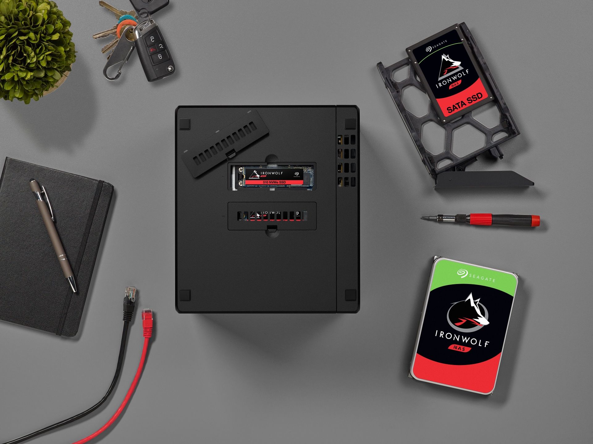 Seagate IronWolf 510 - wizualizacja NAS z macierzą wielowarstwową