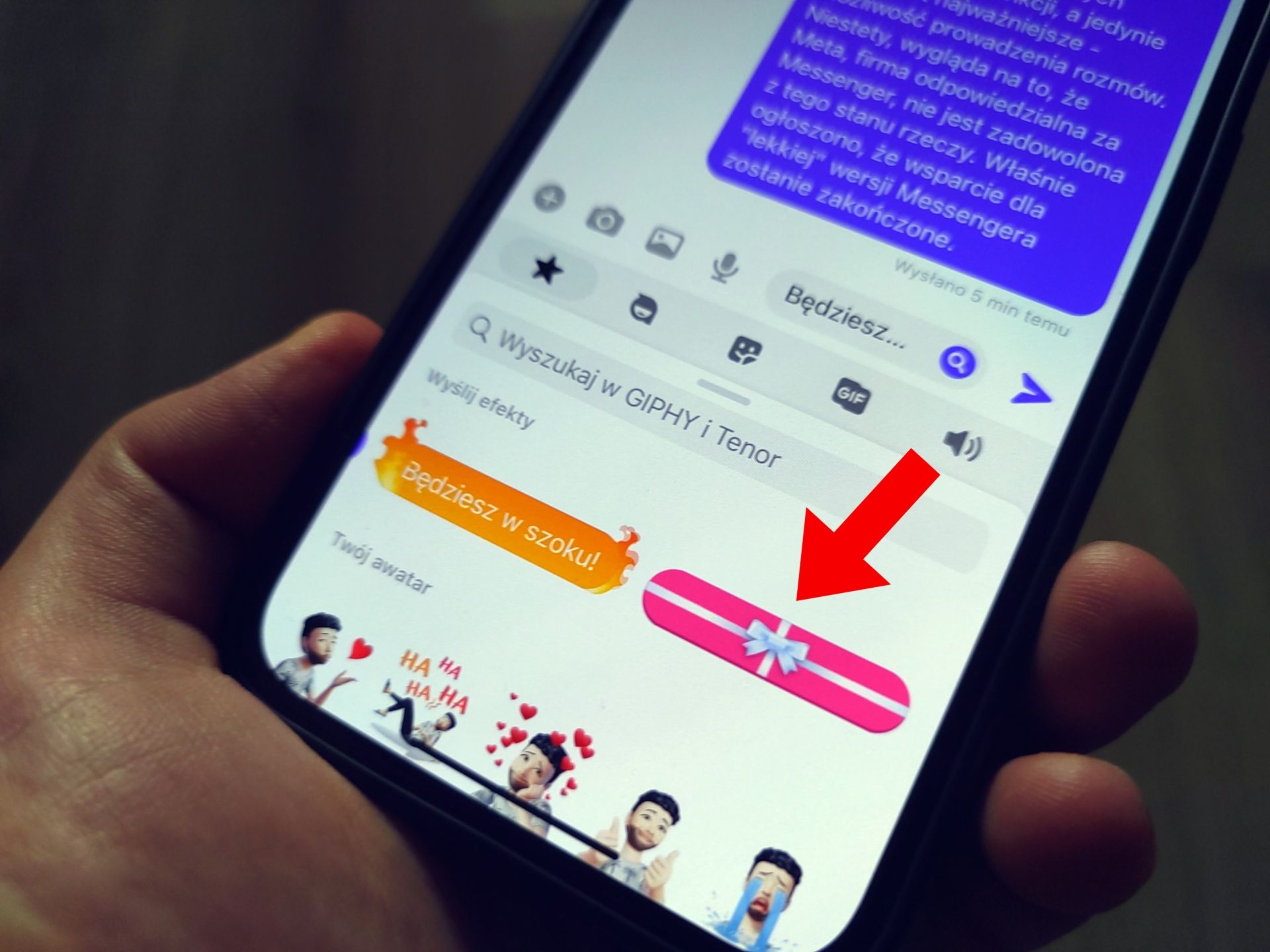 Wiadomość w prezencie: Messenger