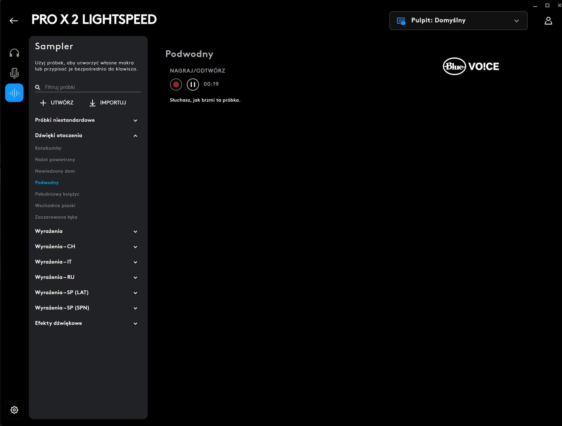 Logitech G Pro X 2 Lightspeed - sampler