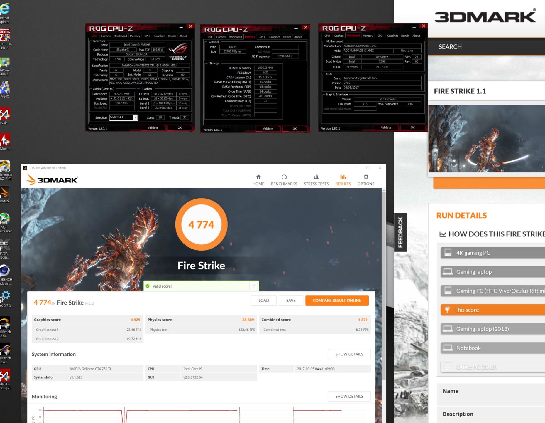 Intel Core i9-7980XE - wydajność 3DMark Fire Strike