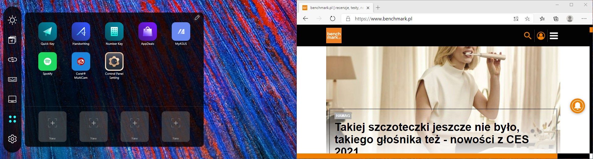 ASUS ZenBook Duo UX482E - ustawienia drugiego ekranu