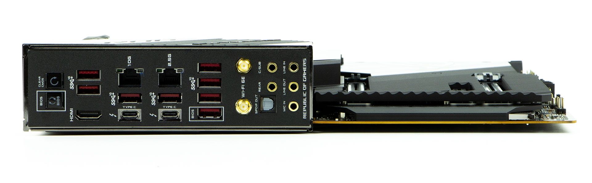 ASUS ROG Maximus XIII Extreme - tylny panel