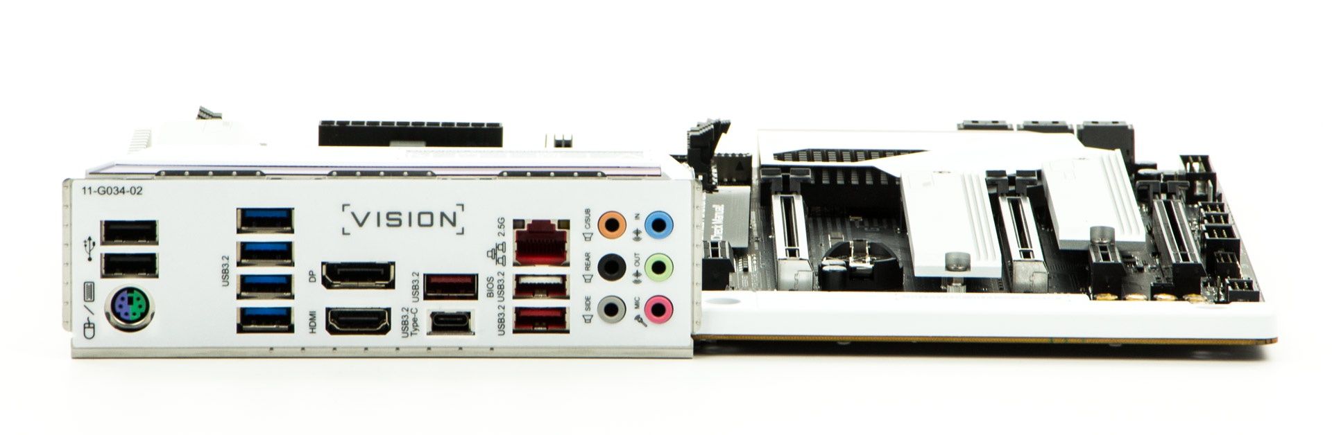 Gigabyte Z490 Vision G - tylny panel