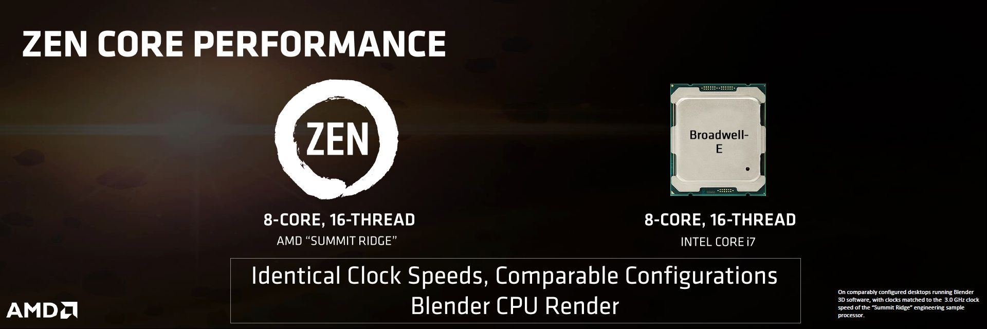 AMD Summit Ridge Zen vs Intel Core i7 Broadwell-E