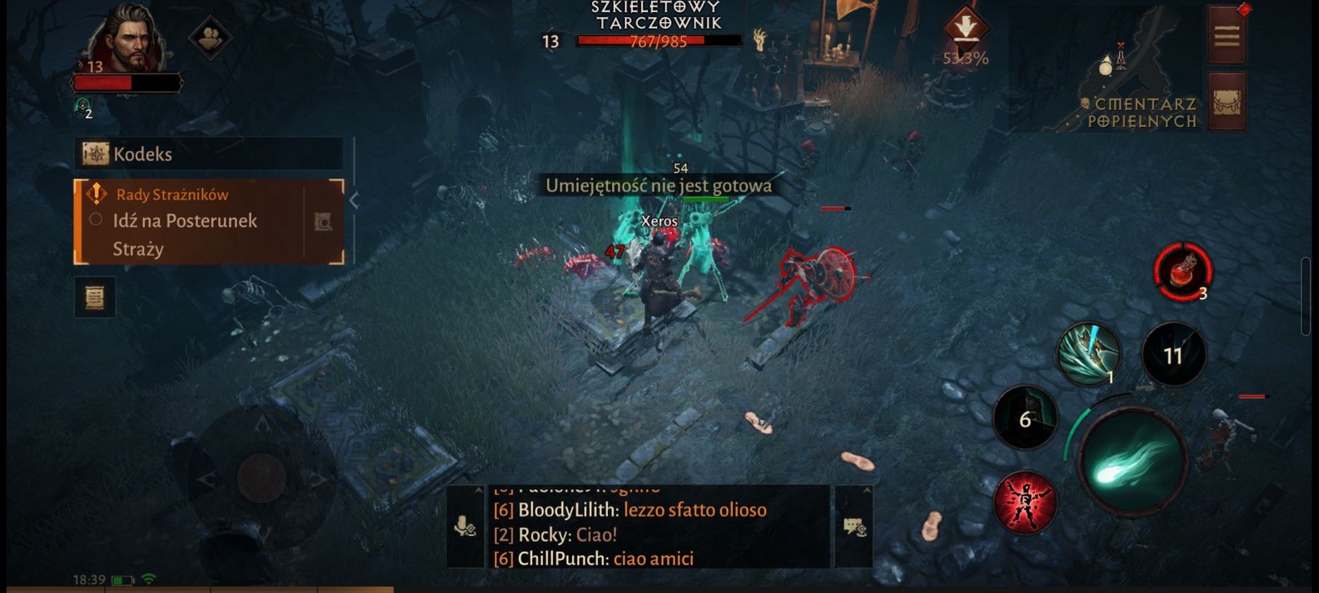 Diablo Immortal - szkieletowy tarczownik
