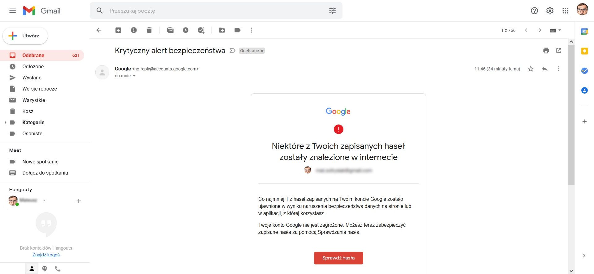 Krytyczny alert bezpieczeństwa Google