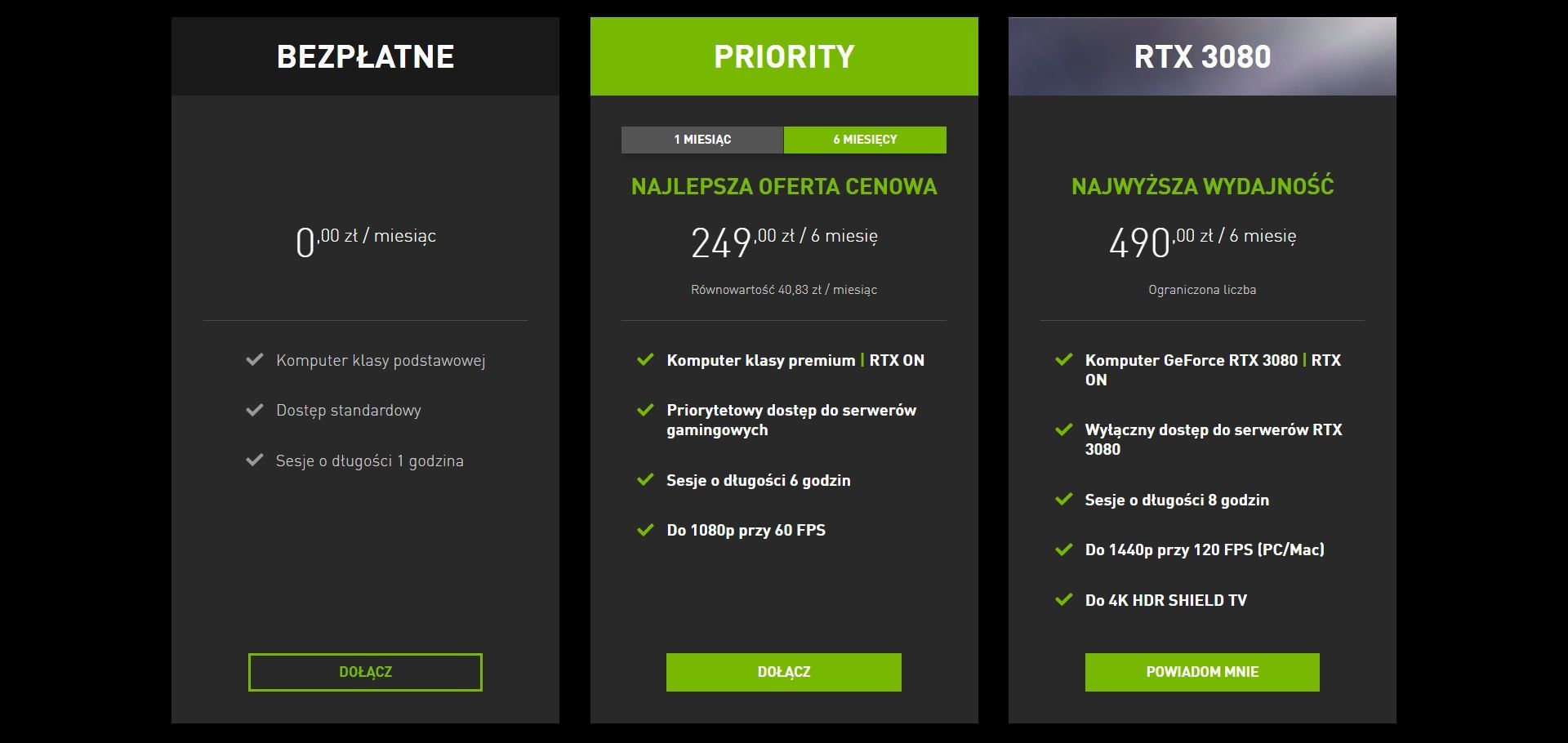 GeForce NOW - plany
