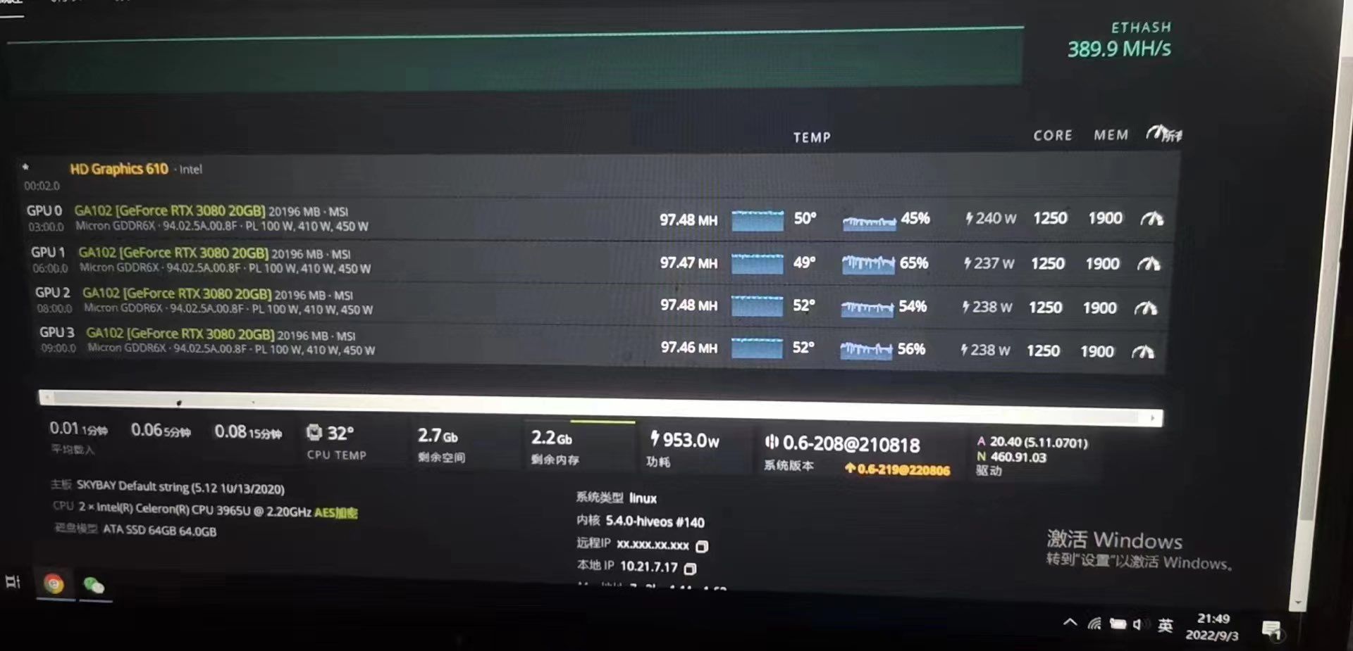 MSI GeForce RTX 3080 20GB Ventus 3X OC