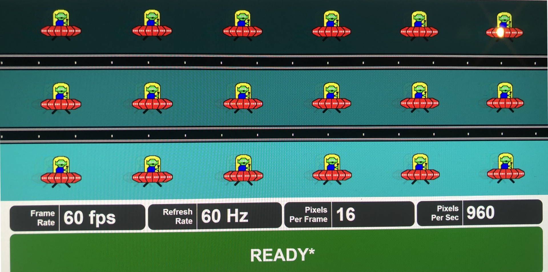 HP ENVY 15 OLED - test ufo - czas reakcji matrycy