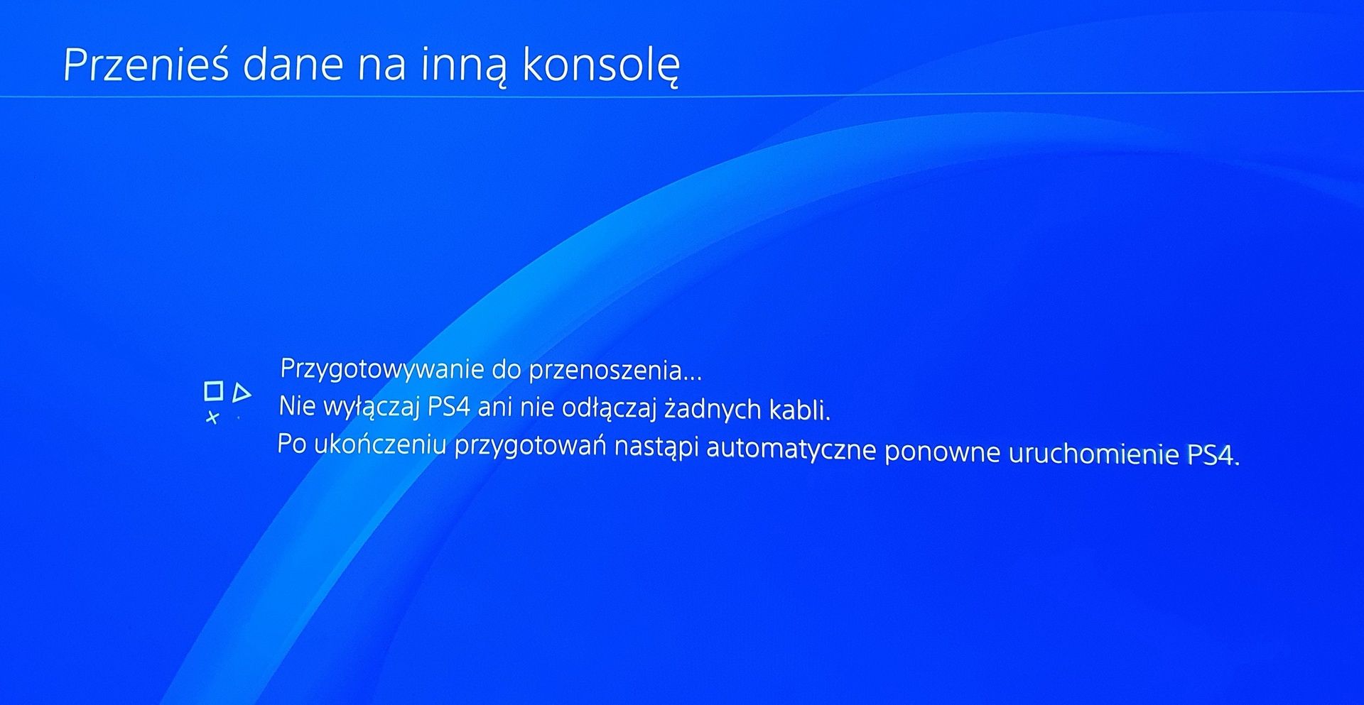 PS5 - PlayStation 4 w trybie przenoszenia danych