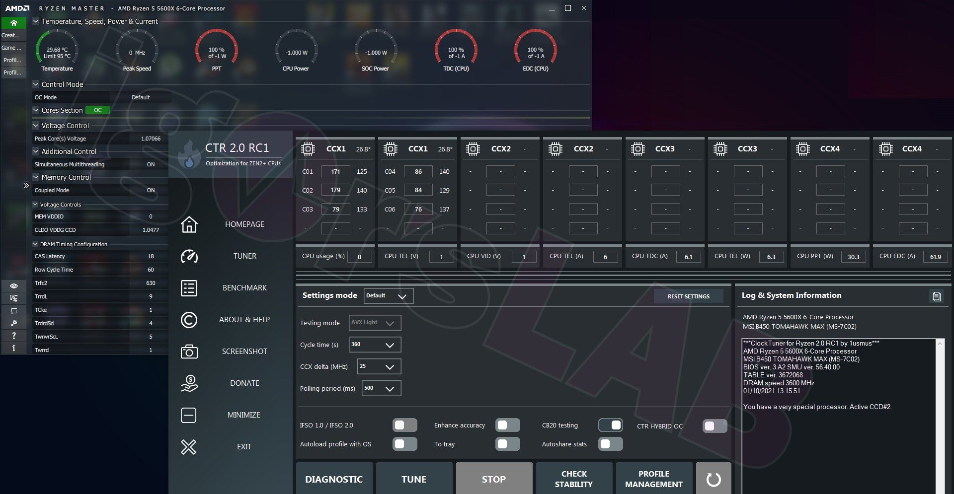 AMD Ryzen 5 5600X - CTR 2.1