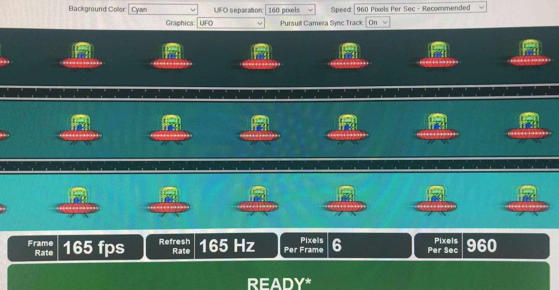 iiyama Red Eagle G-Master G2466HSU - test ghostingu w UFO