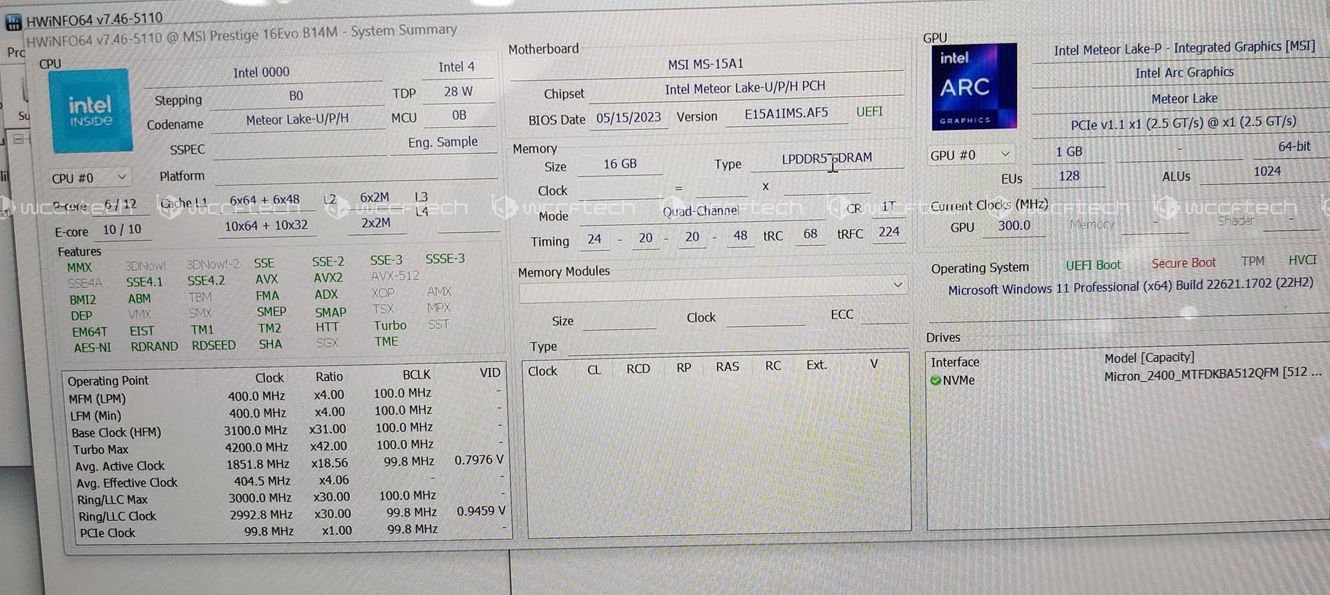 Intel Arc - specyfikacja grafiki