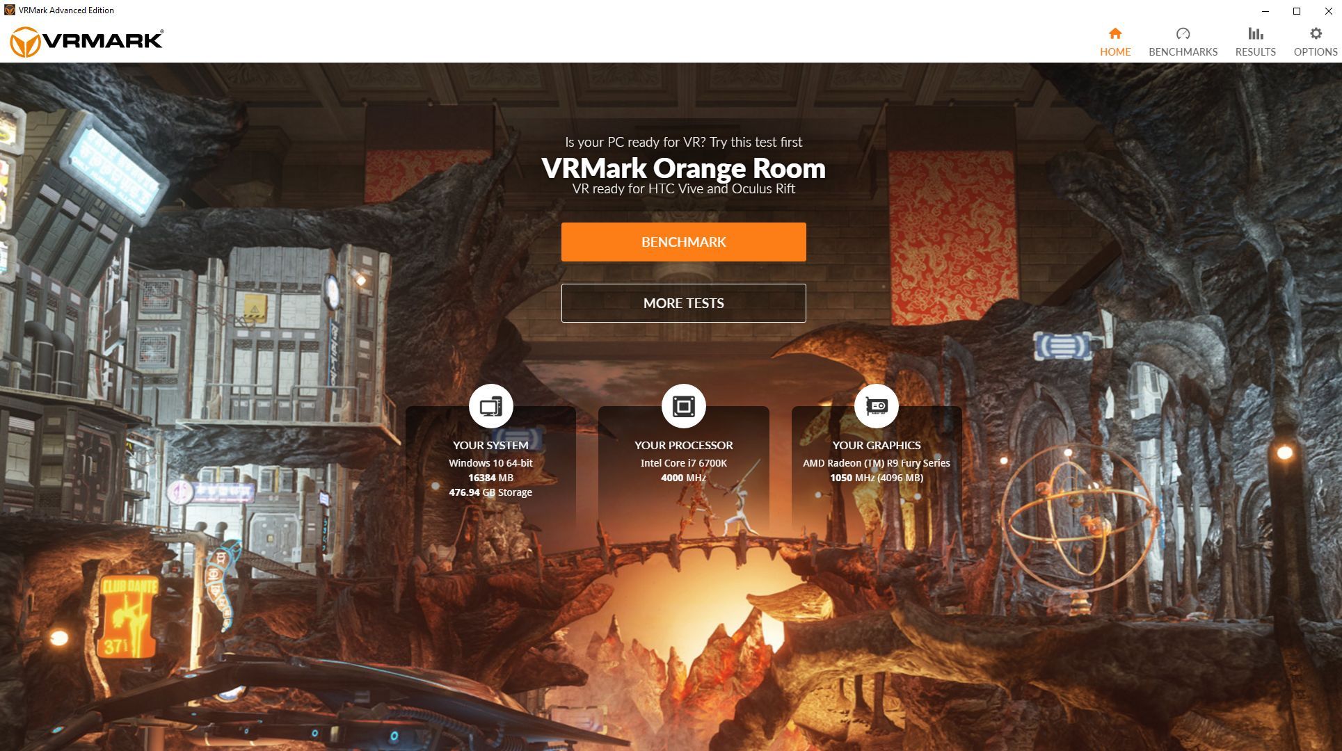 VRMark - screen
