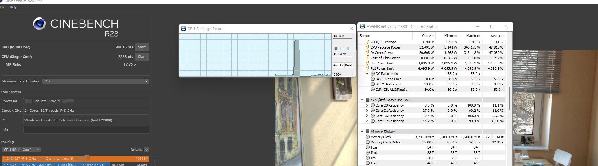 Intel Core i9-13900K - wydajność w Cinebench R23 bez limitów mocy
