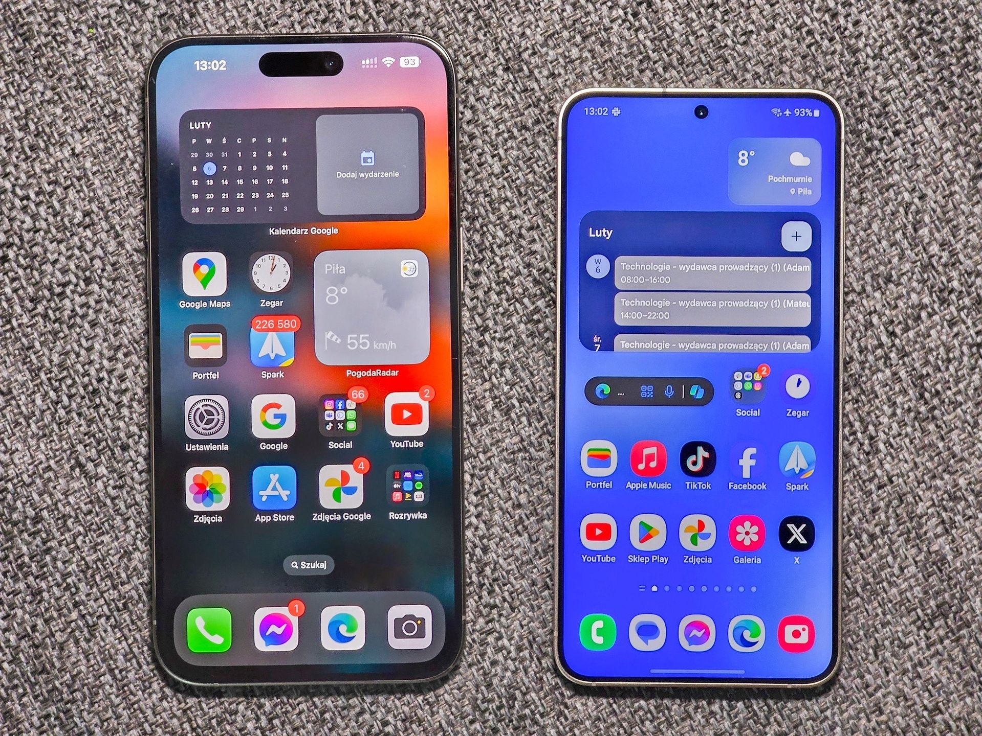 iPhone 15 Pro Max i Samsung Galaxy S24