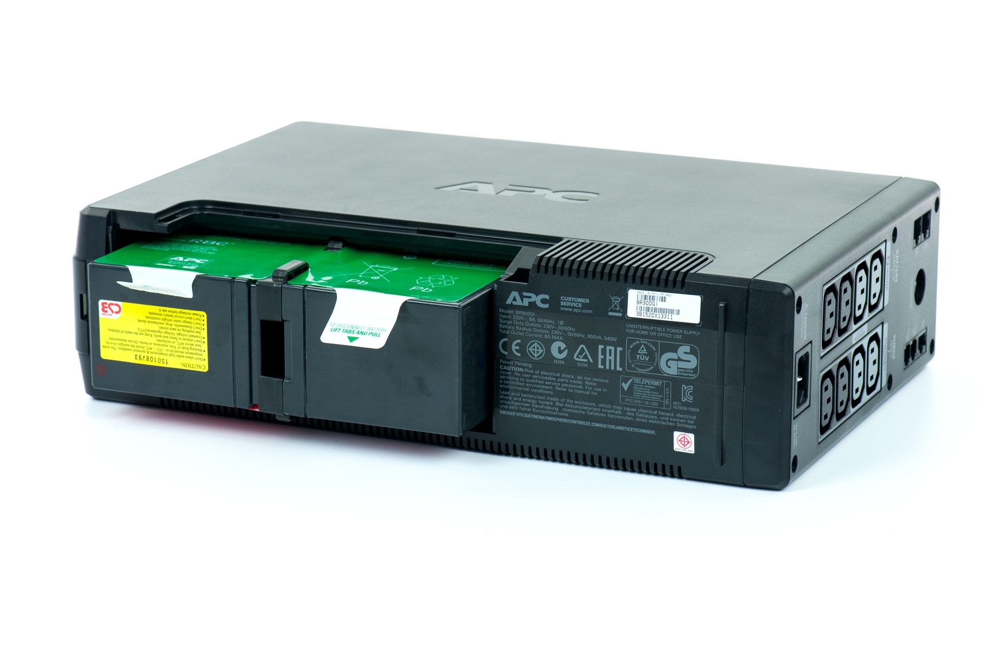 APC model Back-UPS Pro 900 - podłączenie baterii