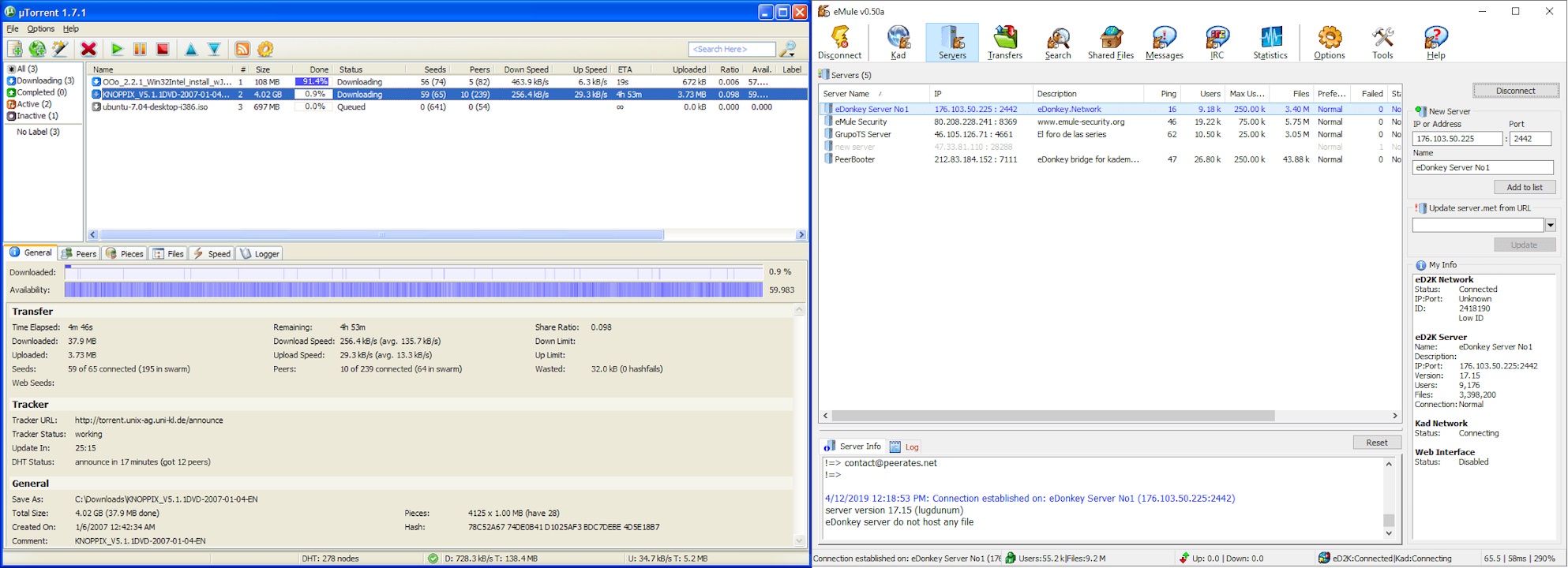 μTorrent i eMule