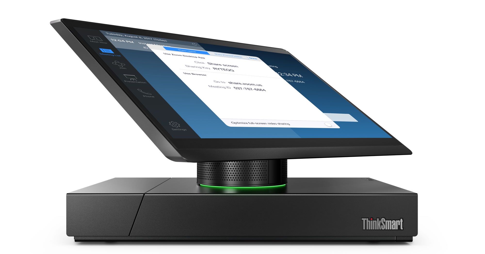 Lenovo ThinkSmart HUB 500 - widok od przodu po lewej