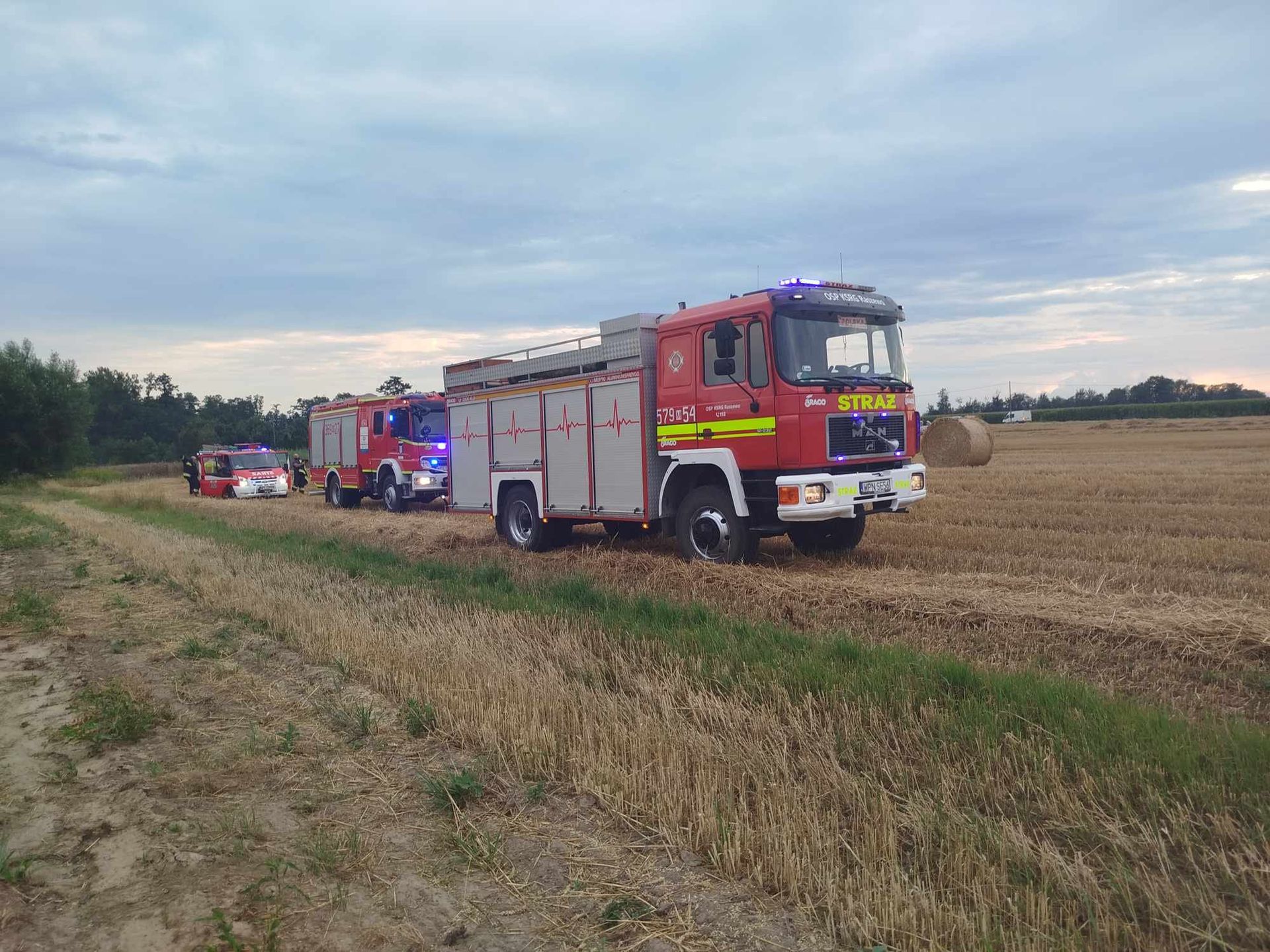 Pożar maszyny rolniczej 