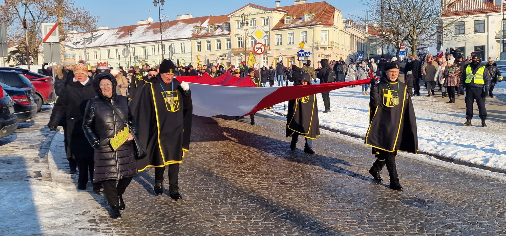 Przemarsz Orszaku Trzech Króli w Płocku.