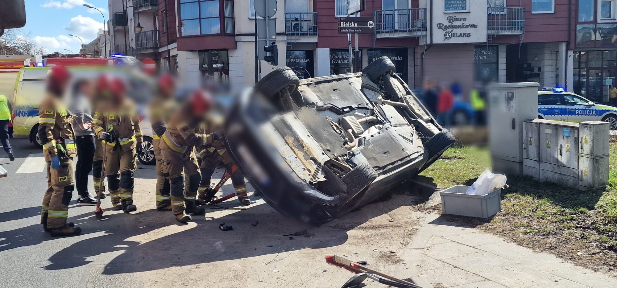 Zdarzenie na skrzyżowaniu Bielskiej i Sienkiewicza 