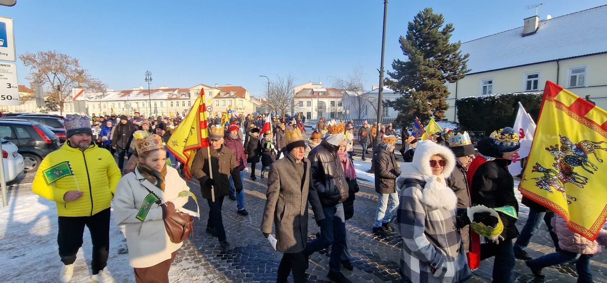 Przemarsz Orszaku Trzech Króli w Płocku.