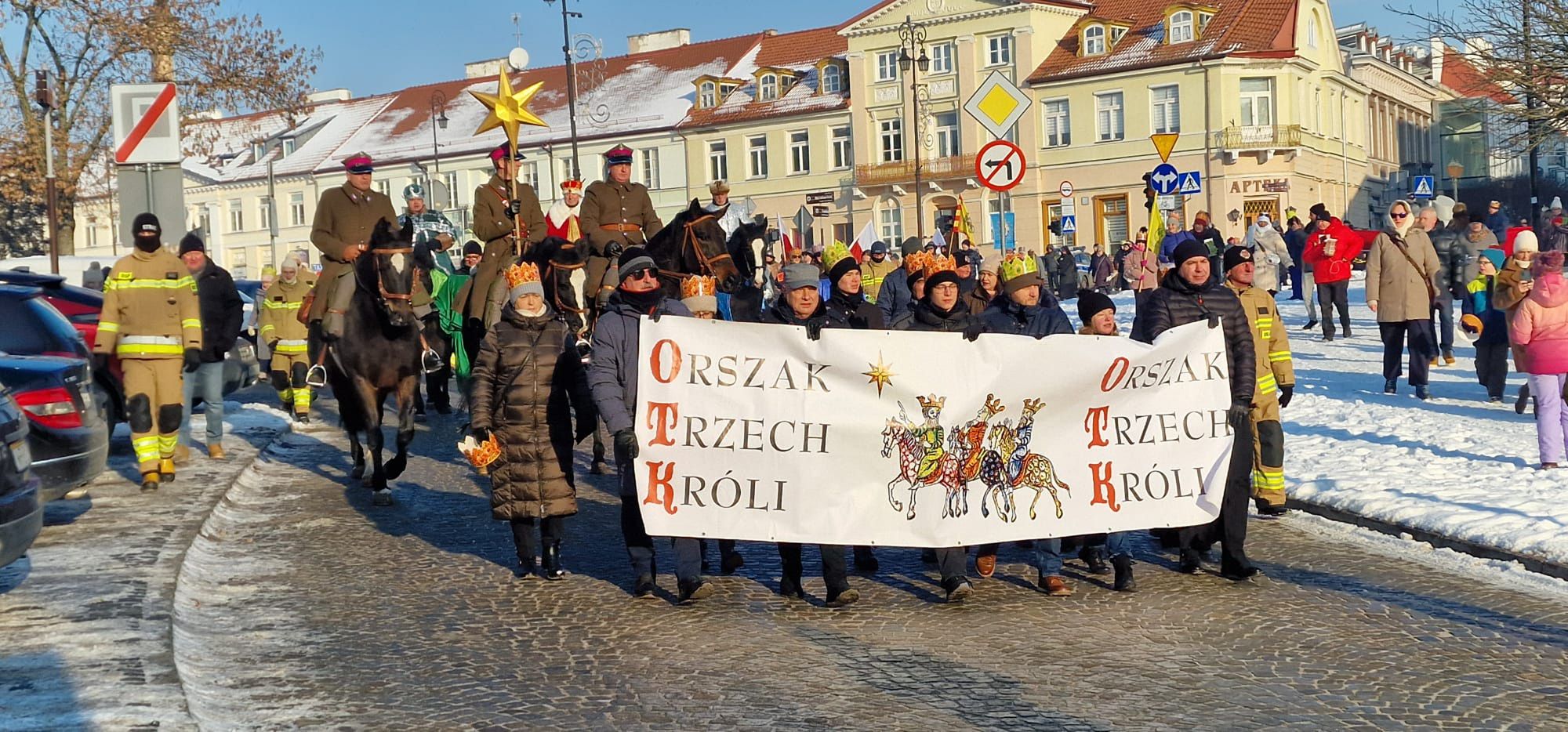 Przemarsz Orszaku Trzech Króli w Płocku.