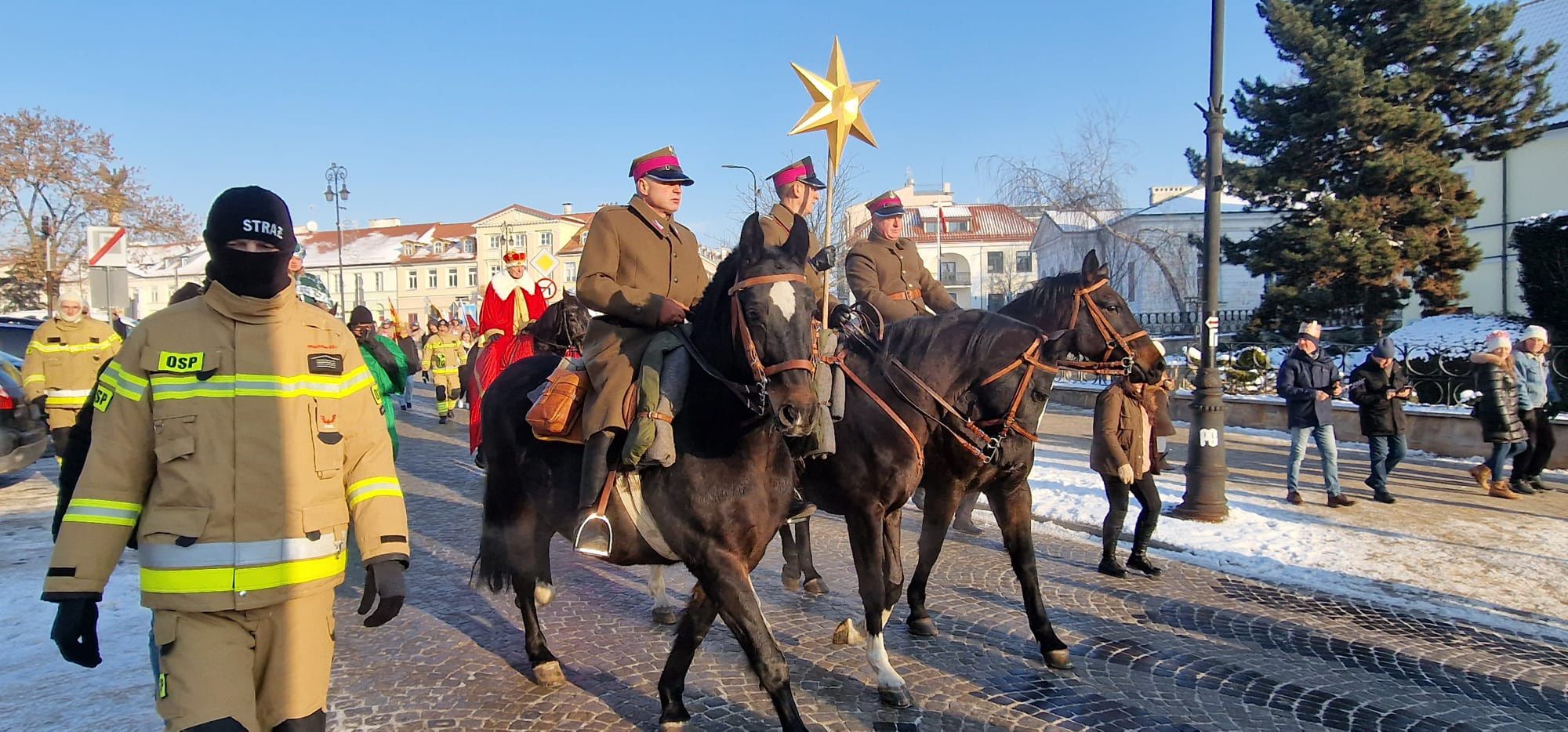 Przemarsz Orszaku Trzech Króli w Płocku.