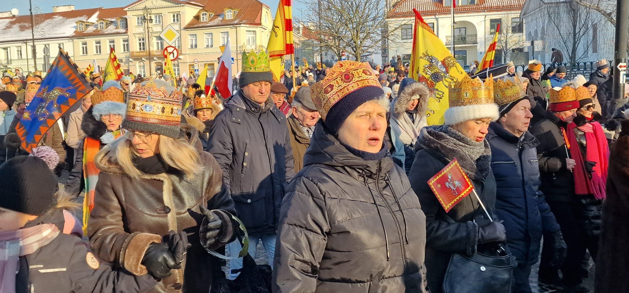 Przemarsz Orszaku Trzech Króli w Płocku.