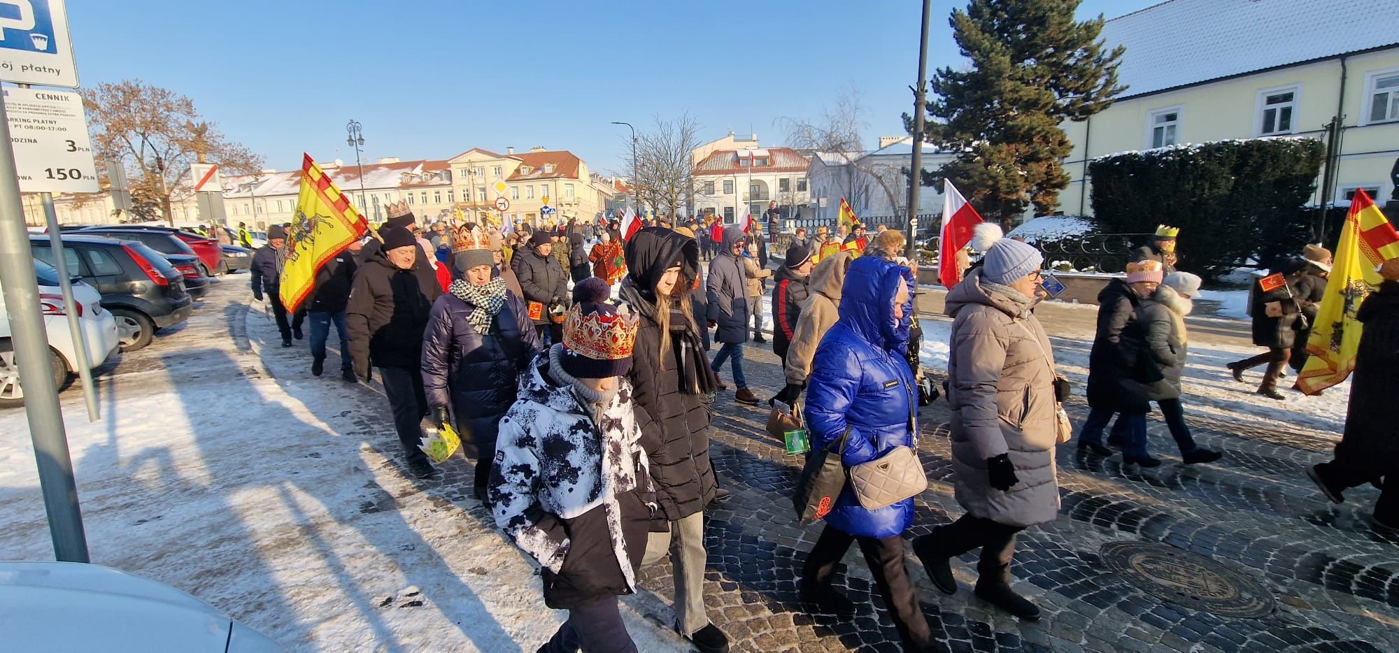 Przemarsz Orszaku Trzech Króli w Płocku.