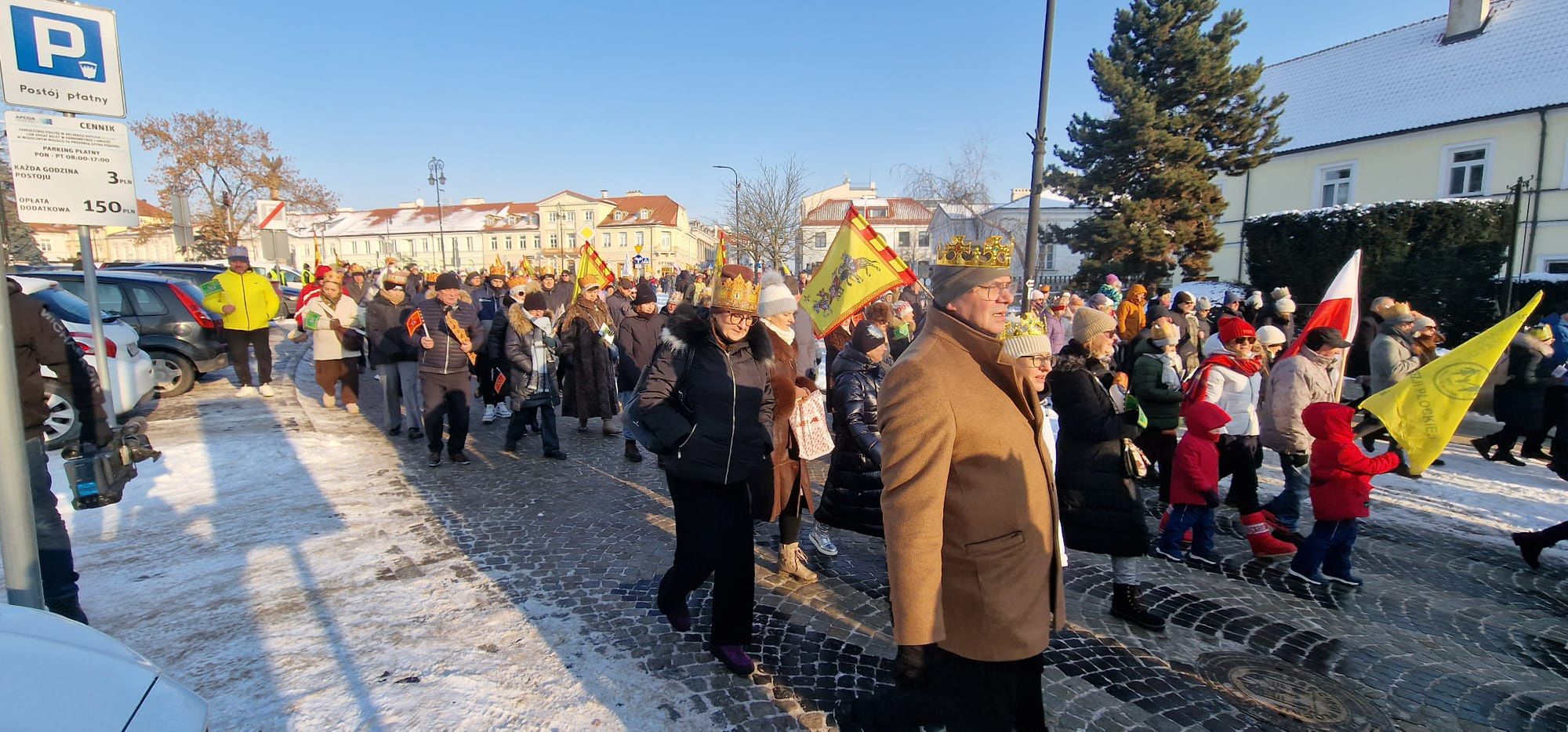 Przemarsz Orszaku Trzech Króli w Płocku.