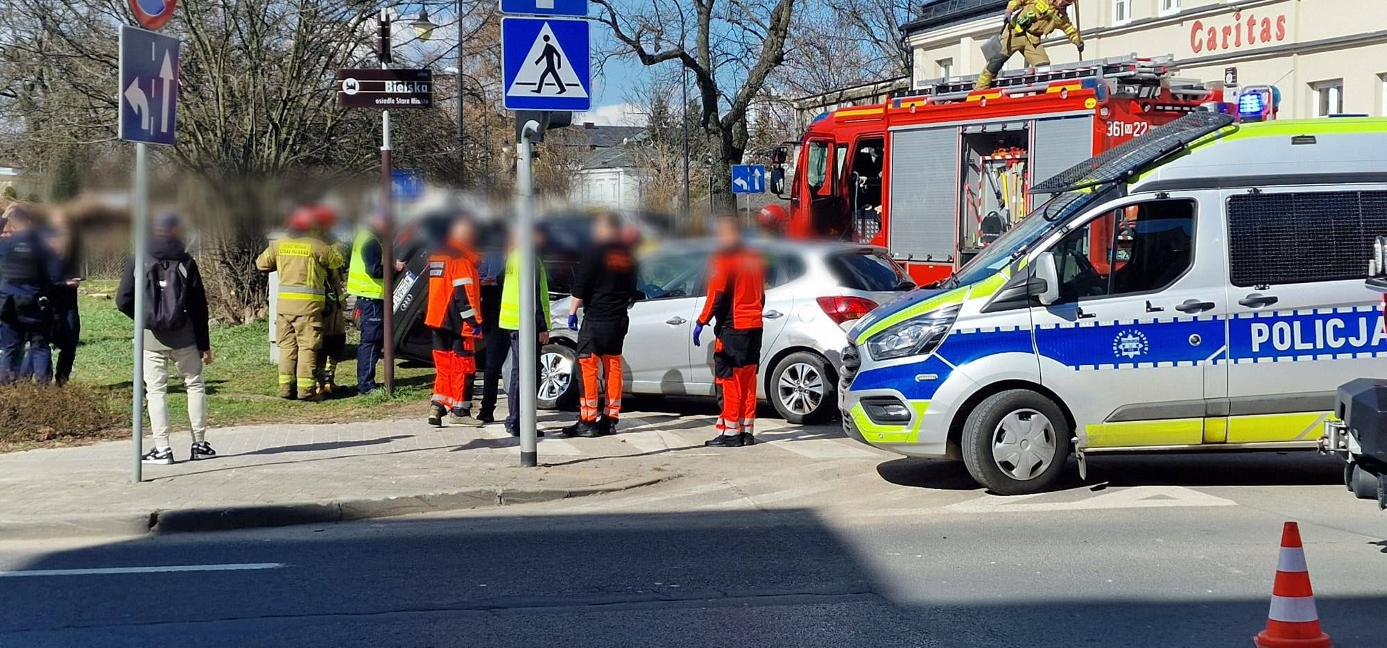 Zdarzenie na skrzyżowaniu Bielskiej i Sienkiewicza 