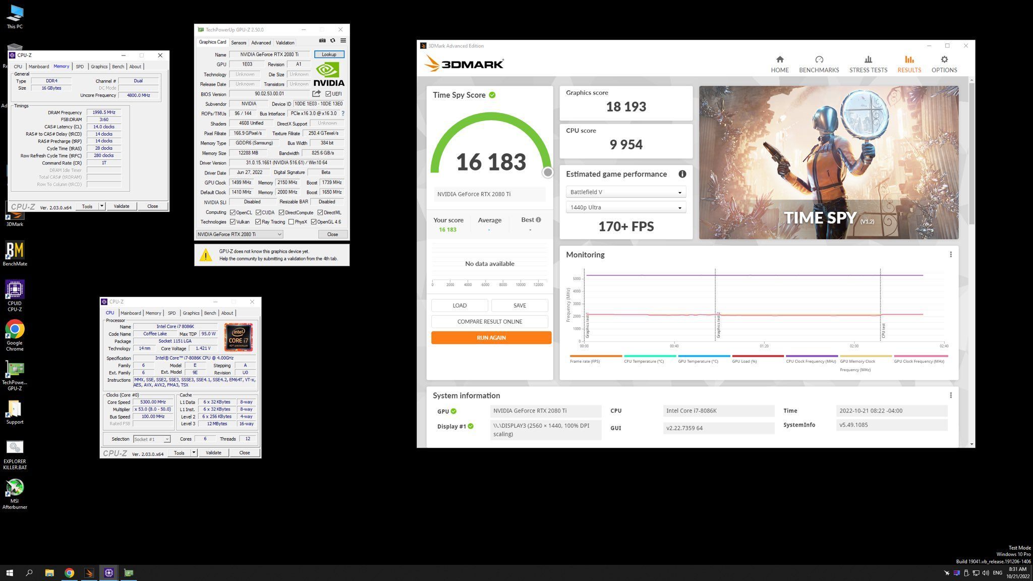GeForce RTX 2080 Ti SUPER - wydajność w 3DMark Time Spy