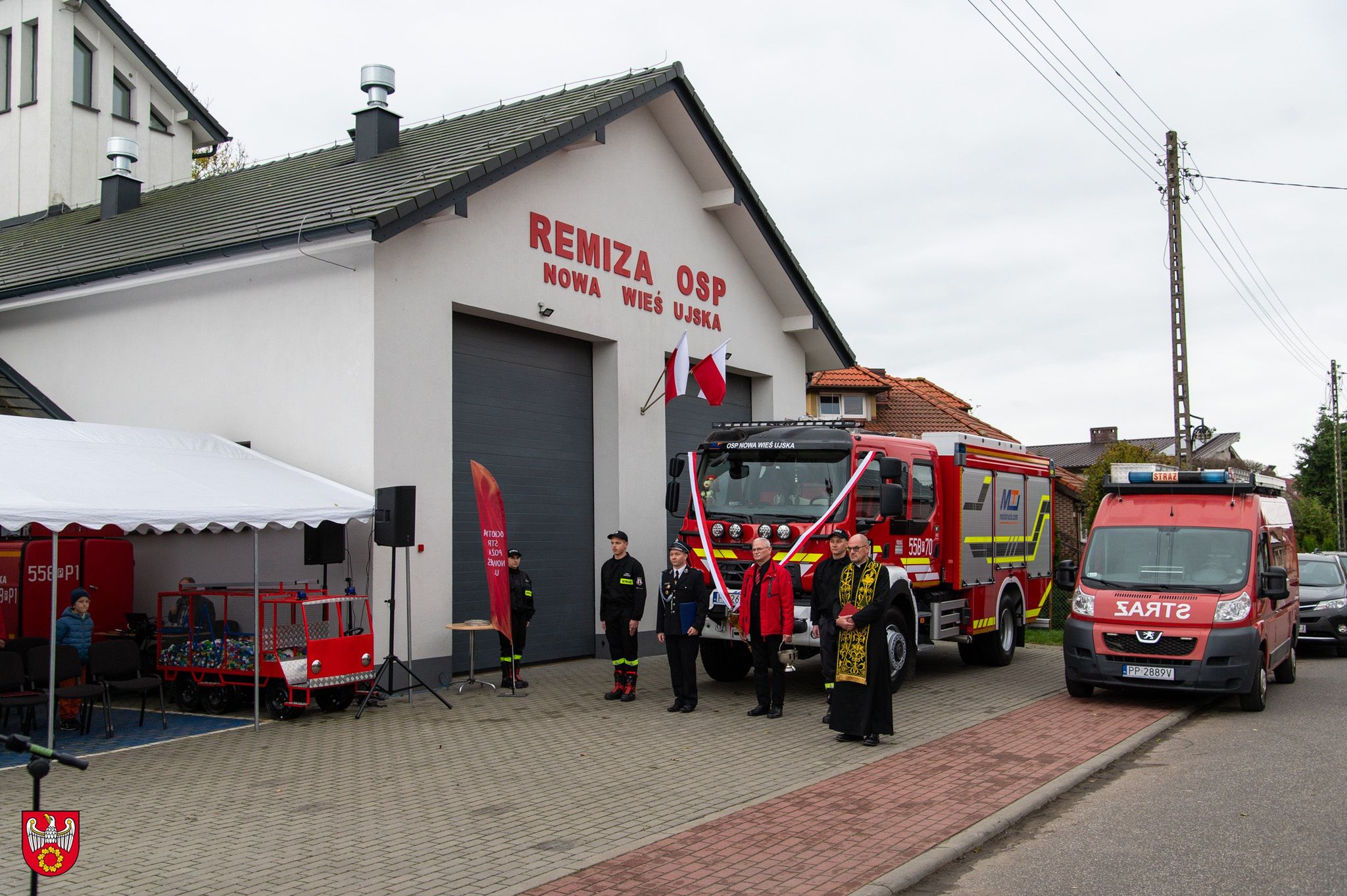 Przekazanie nowego wozu OSP Nowa Wieś Ujska