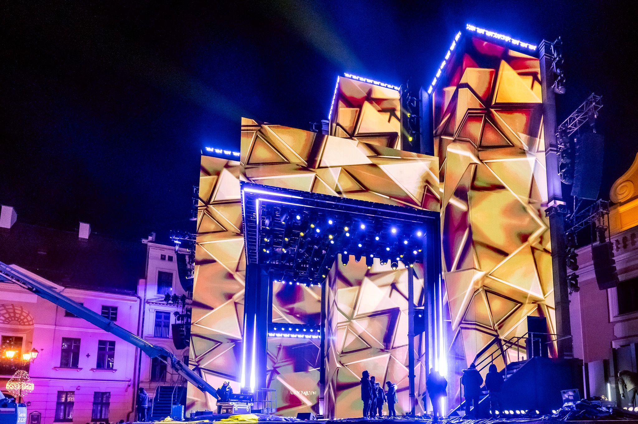 Sylwestrowa scena na Rynku Staromiejskim