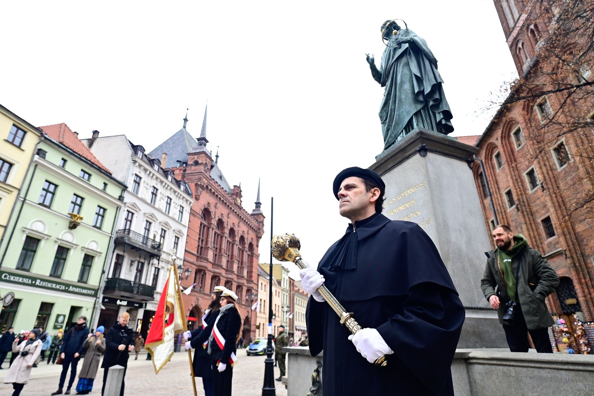 Uroczystości pod pomnikiem Kopernika