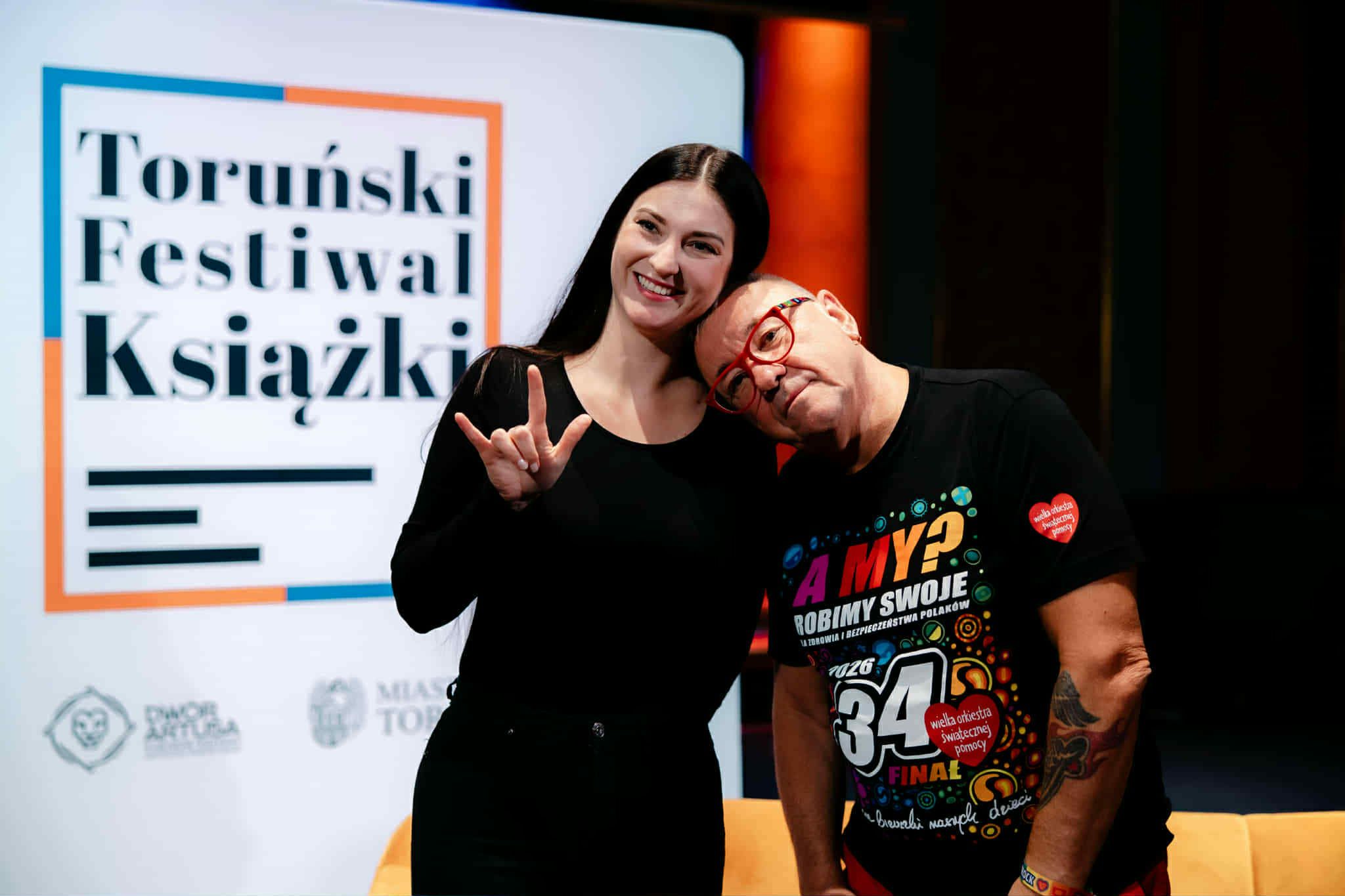 Z Jurkiem Owsiakiem podczas Toruńskiego Festiwalu Książki