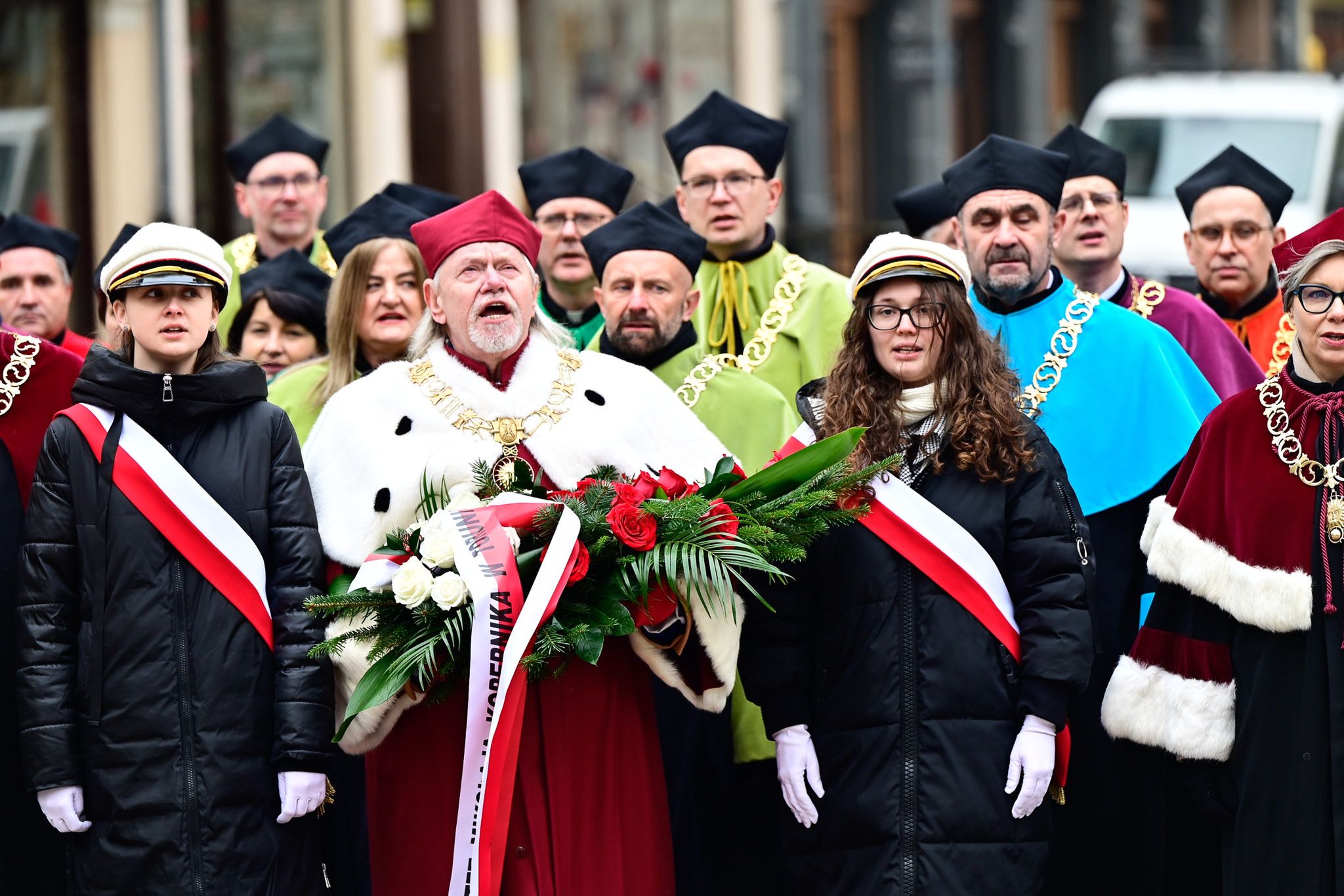 Uroczystości pod pomnikiem Kopernika