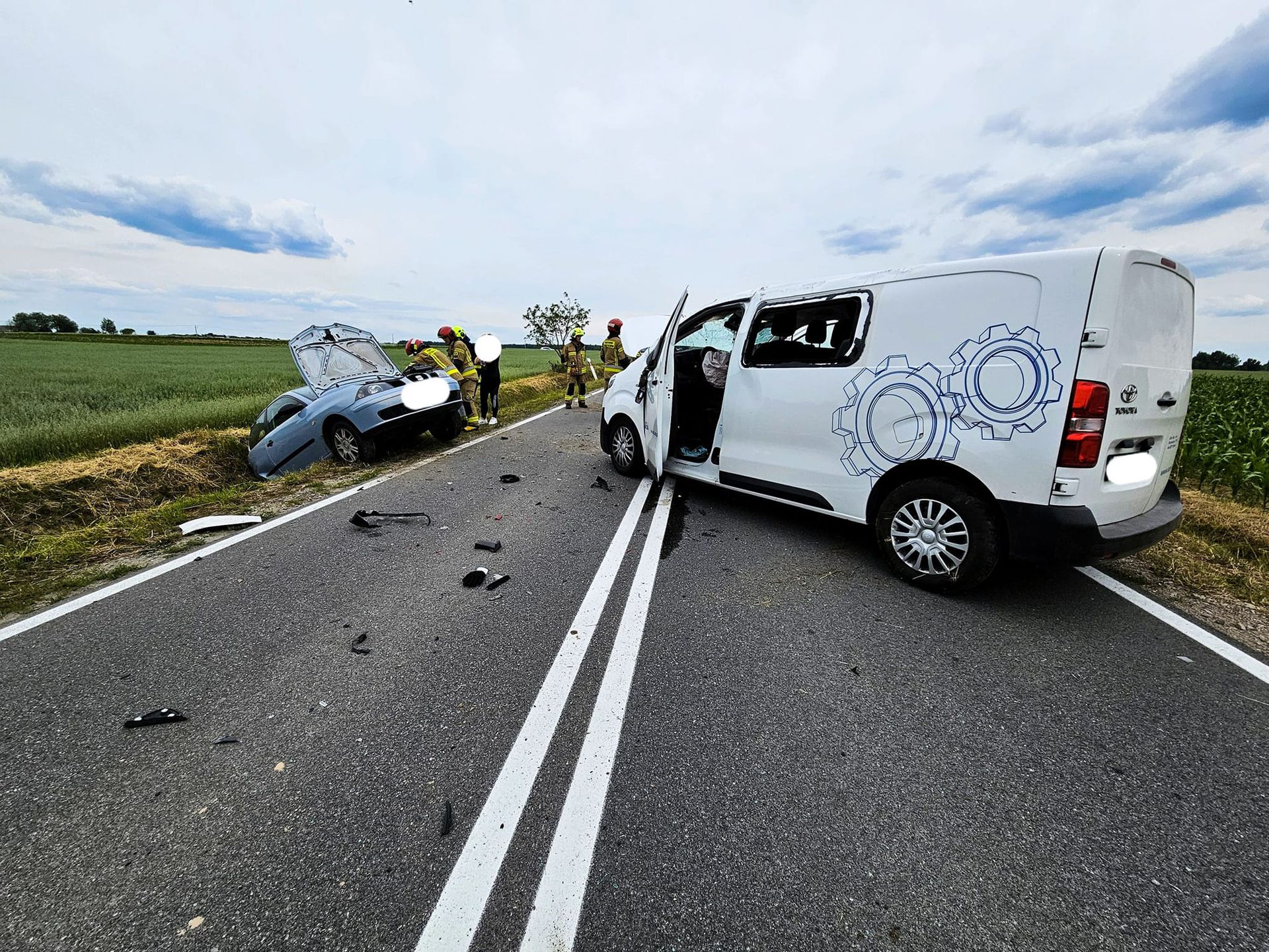 Groźnie wyglądające zdarzenie drogowe w Uniejewie