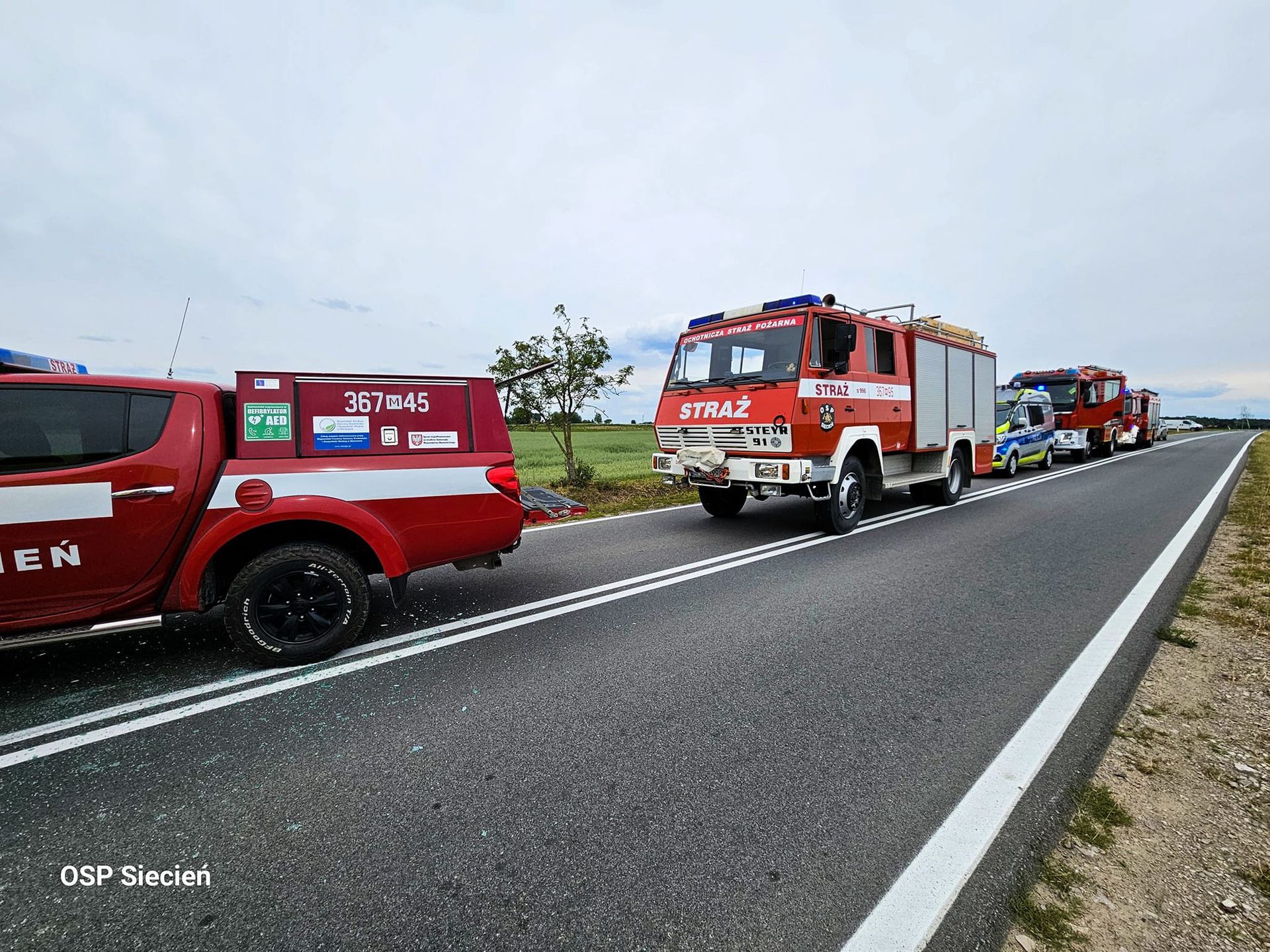 Groźnie wyglądające zdarzenie drogowe w Uniejewie