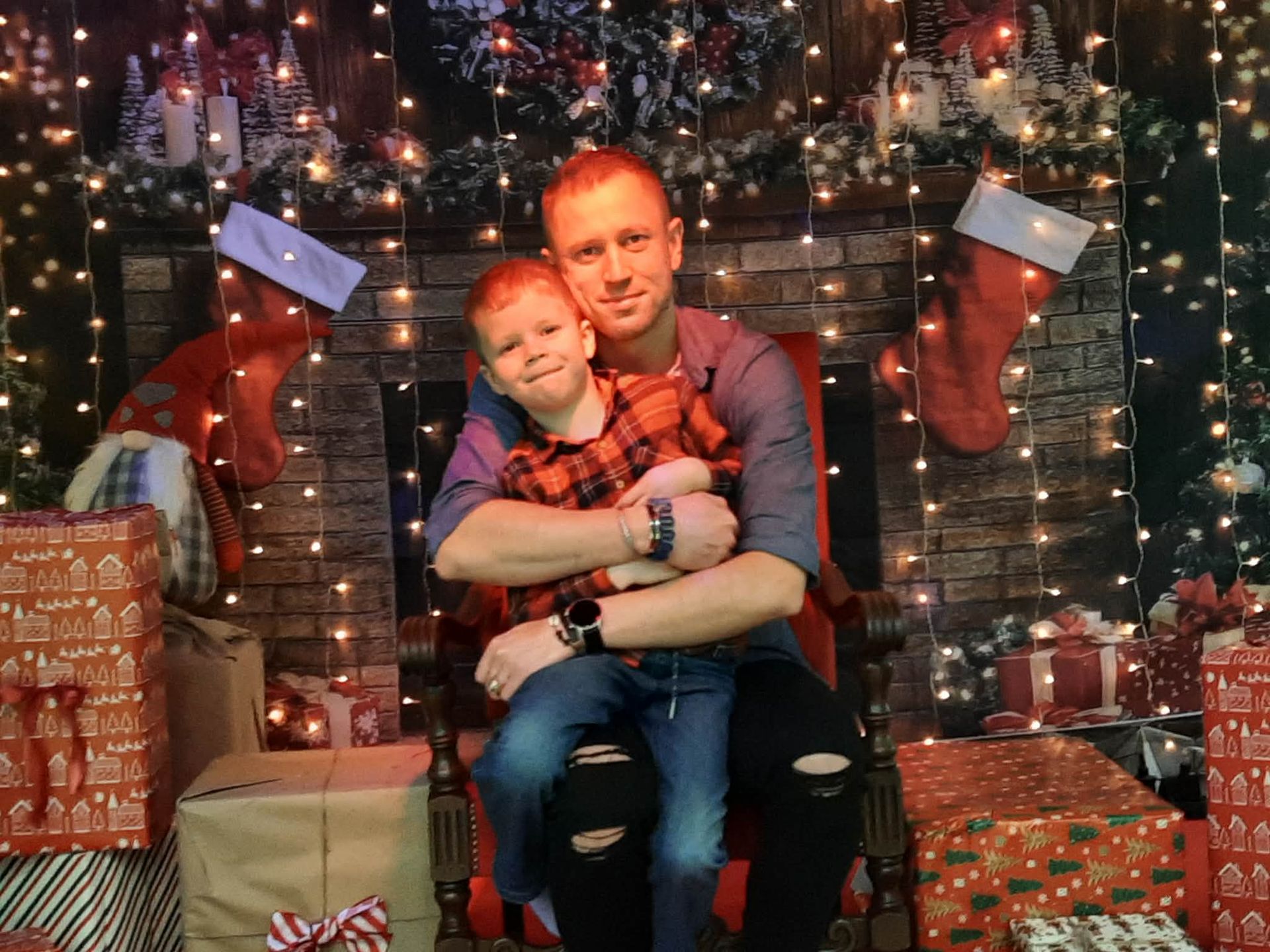 Łukasz Jędrzejewski z synem