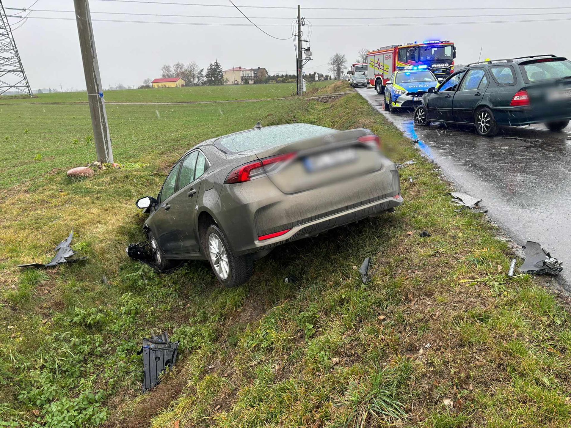 Zdarzenie drogowe w Radzanowie