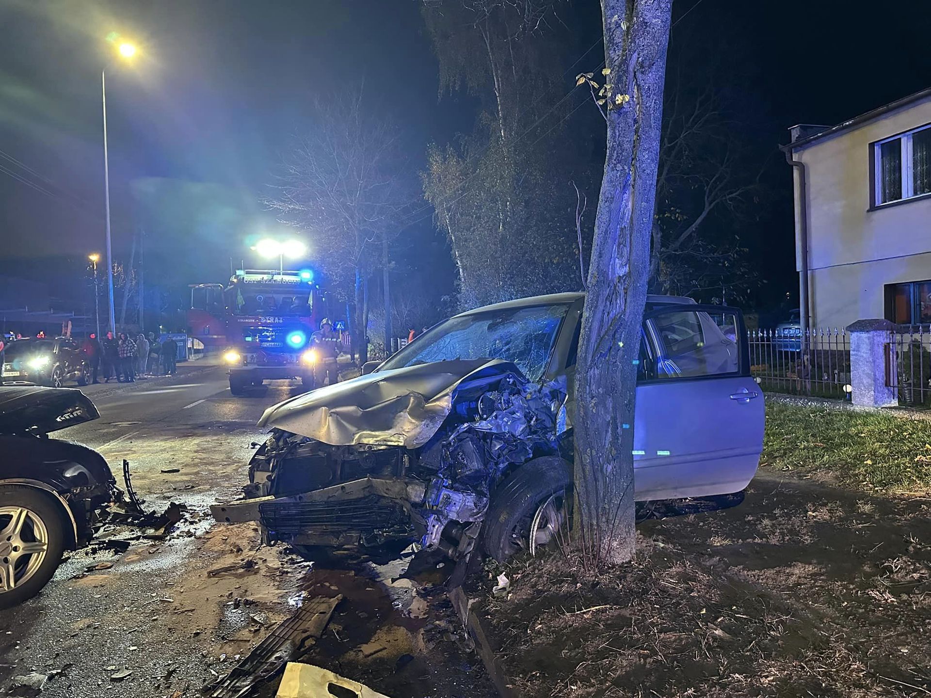 Wypadek w Szamocinie.