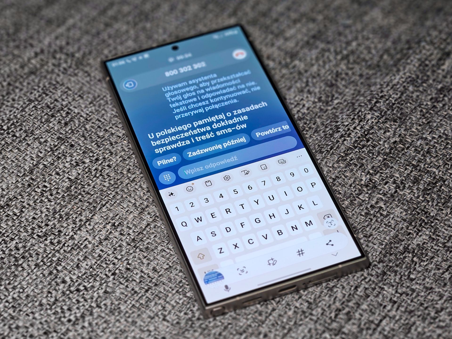 Asystent połączeń w Galaxy S24 Ultra